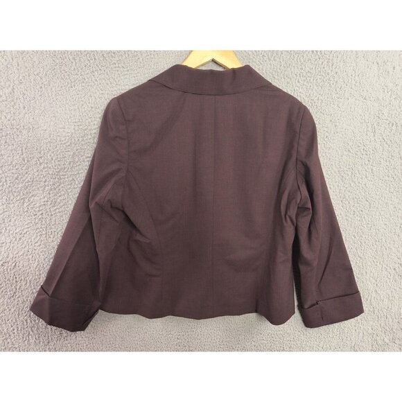 Lafayette 148 Blazer Women 14 Brown 3 Button Front Work Office Professional - Picture 3 of 11